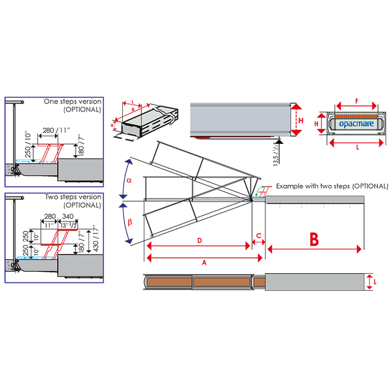 BOX GANGWAY WITH SPECIAL TROLLEY 1412/13